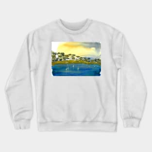 Mediterranean Seascape at Dawn Crewneck Sweatshirt